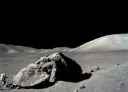 Apollo 17 astronaut Eugene Cernan on the moon's surface photographed by Harrison Schmitt, December 1972 (Cernan and Schmittthe were last two people to walk on the moon)
