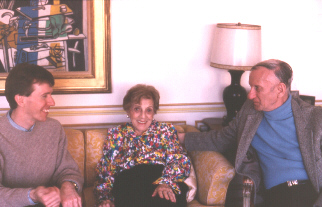 Jack Gibbons with Gershwin's sister Frankie and Edward Jablonski, New York, March 1994 (photos by Diana Sainsbury)