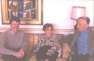 Jack Gibbons with Gershwin's sister Frankie and Edward Jablonski, New York, March 1994 (photos by Diana Sainsbury)
