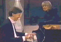 Jack Gibbons with Selina Scott on an NBC tv special